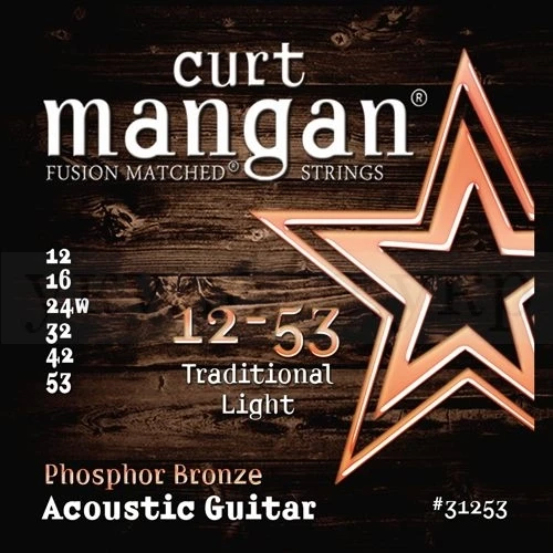Curt Mangan 31253 Traditional Light PhosPhor Bronze 12/53